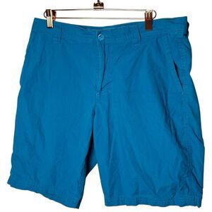 Columbia Mens Shorts Size 32W Blue Outdoor Adventure Hike Fishing Trail Summer